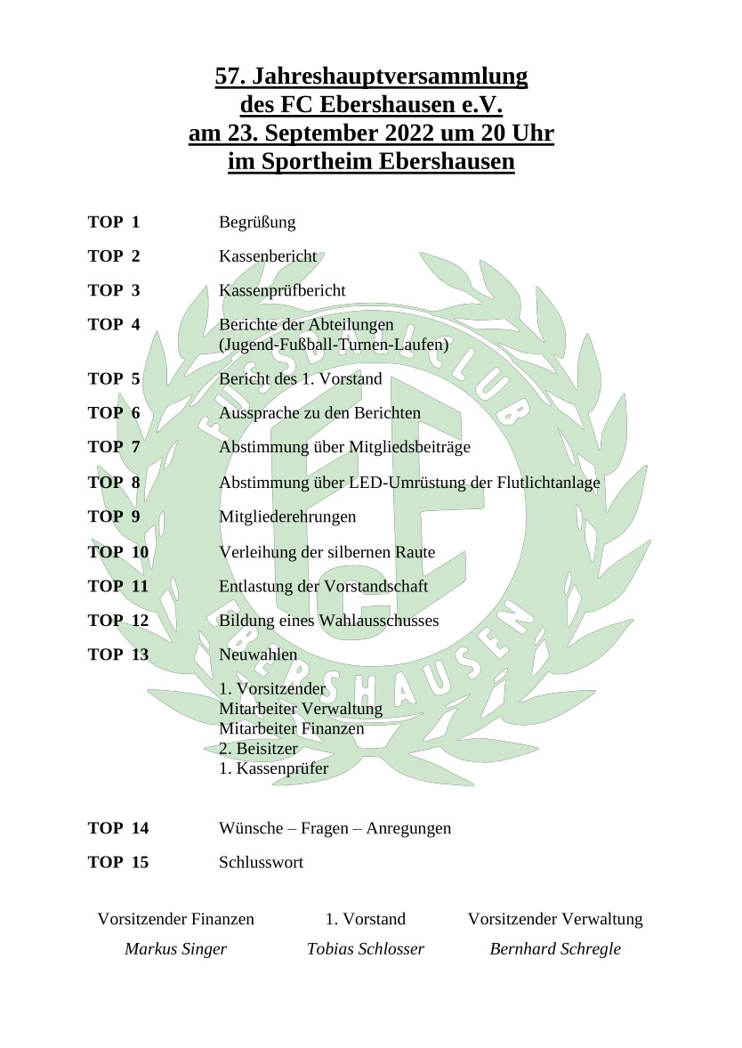 Einladung JHV2022
